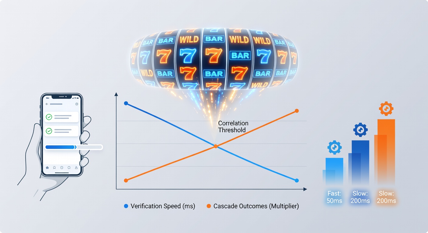 Data visualization of transaction speeds versus reel cascade frequencies in progressive slots