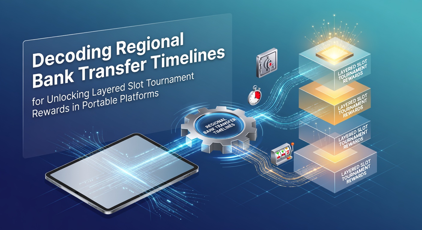 Illustration of mobile slot tournament interface showing regional bank transfer processing timelines and layered reward tiers