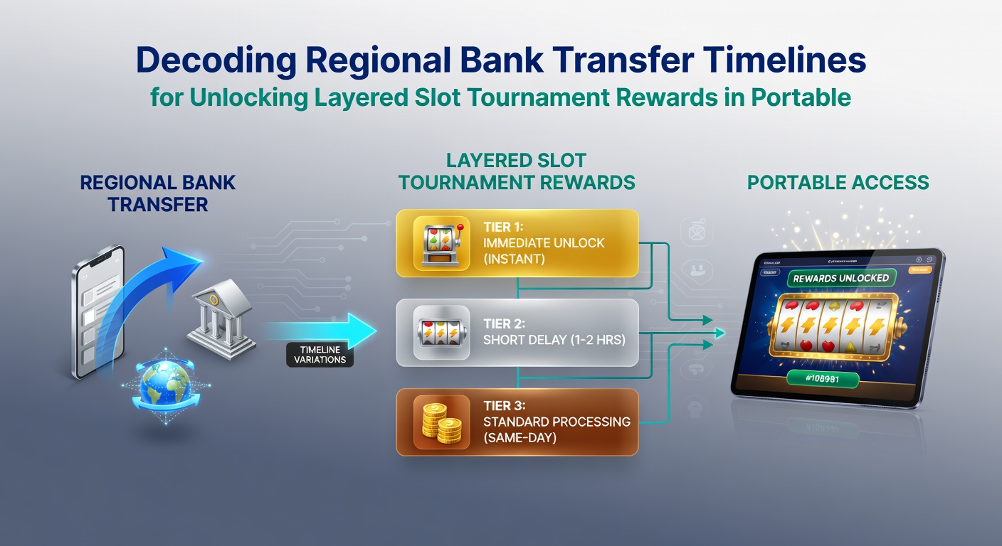 Diagram detailing how bank transfer timelines unlock progressive slot tournament rewards on mobile devices