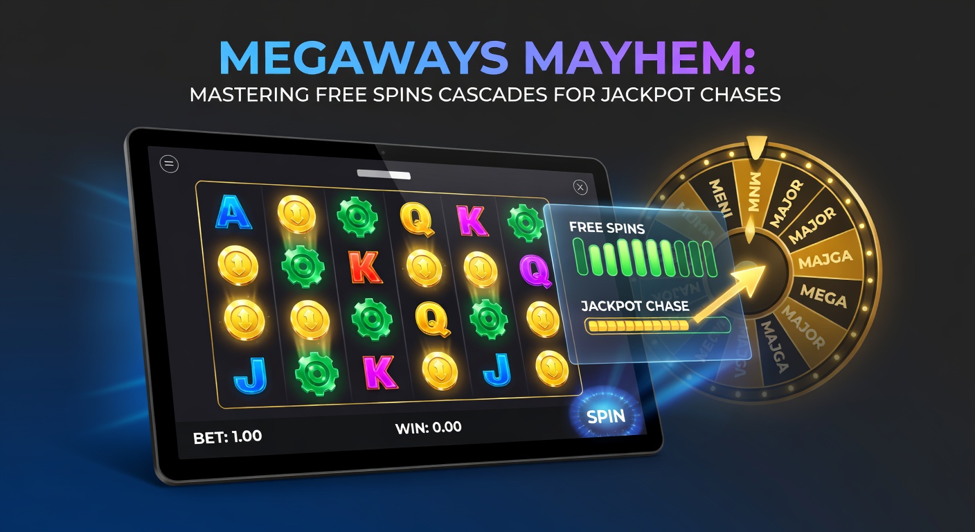 Explosive free spins cascade sequence in a Megaways slot, with multipliers surging and jackpot symbols aligning