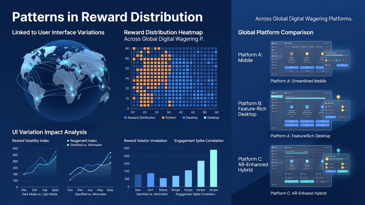 Detailed view of reward notification placements and UI layout differences on wagering platforms