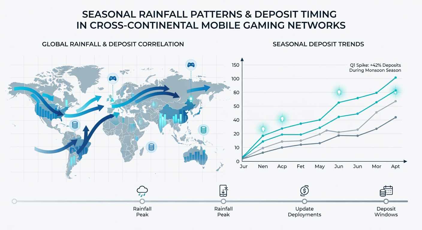 Mobile user depositing funds during a rain event with network status overlay
