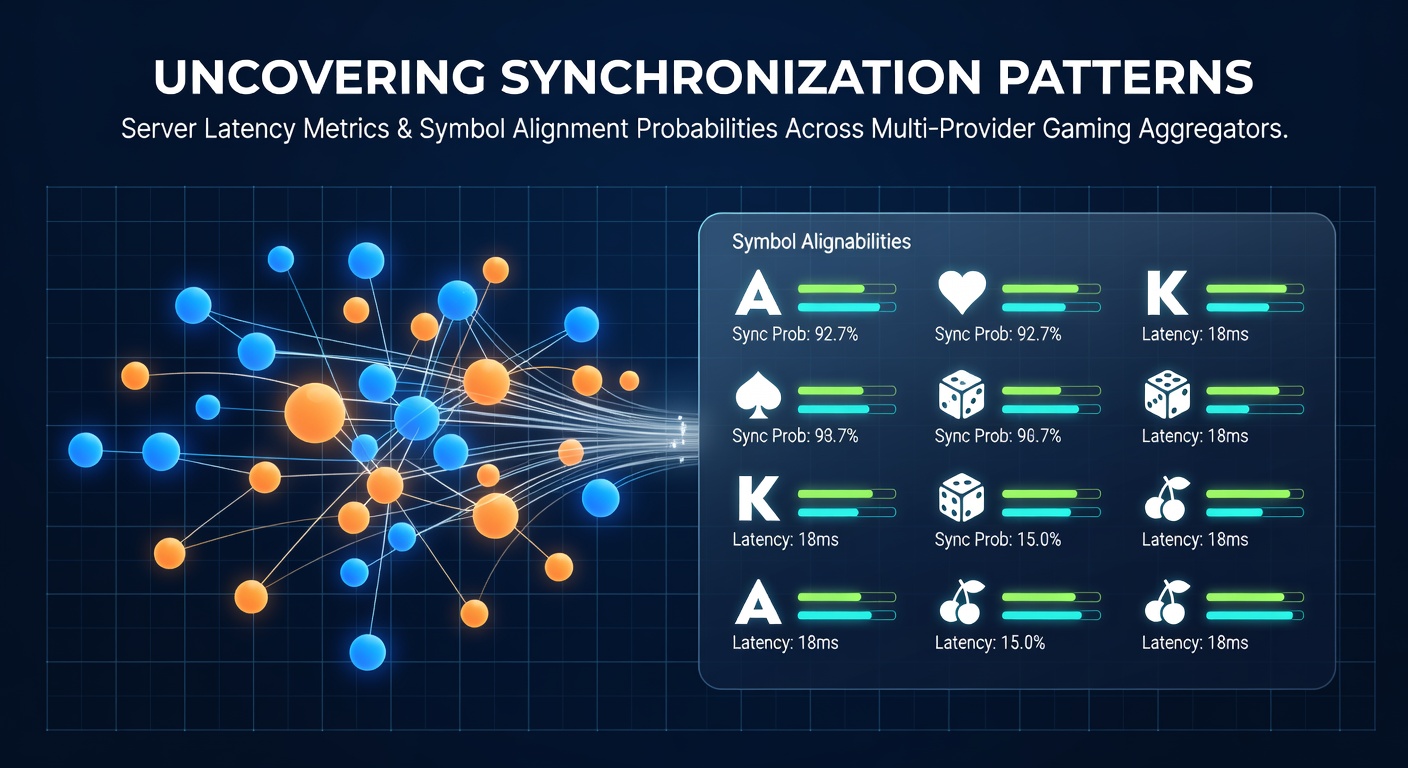 Server latency metrics visualized alongside symbol alignment data in gaming aggregator dashboards